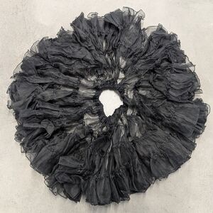 VINTAGE PETTICOAT black tulle crinoline XS S M